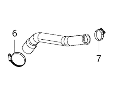 Mopar 68408313AA Hose Fuel Filler, Lower