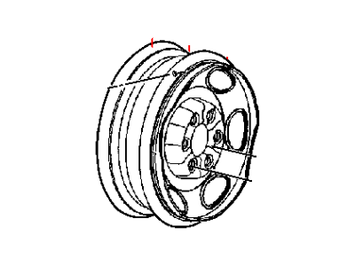 Dodge 5HF00S4AAA WHEEL Steel