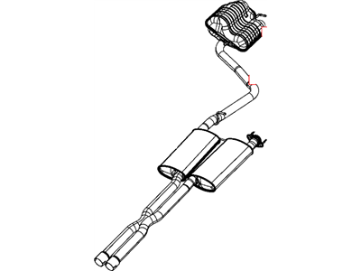 Chrysler 5181858AB MUFFLER AND RESONATOR Exhaust