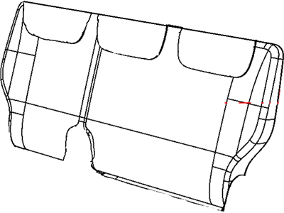 Dodge 5SQ81DX9AA COVER Rear Seat Back