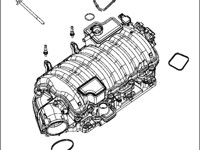 Jeep 68090674AA MANIFOLD KIT Engine Intake 68090674AA Supersedes To 68190715AC Intake Manifold Kit. Item 3 Ball Stud & Item 4 Bolts Are No Longer Included & Must Be Ordered Seperate