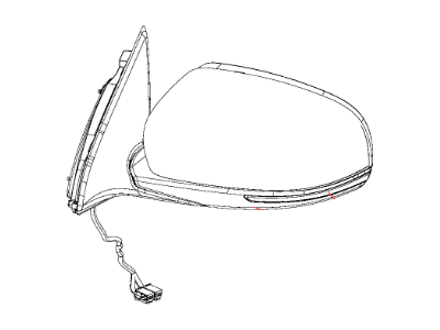 Jeep 1UV64GW7AD MIRROR Outside Rearview