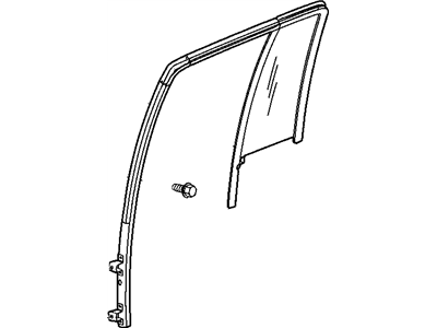 Jeep 55360963AB GLASS Rear Door Fixed With Weatherstrip