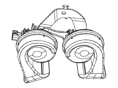 Dodge 68211336AB HORN AND BRACKET Dual