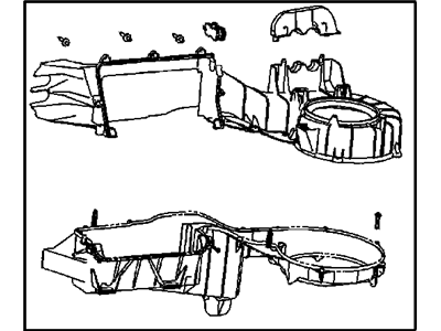 Chrysler 5179474AA HOUSING Blower Motor Contains: Upper  housing, Lower housing, Studs, and Housing Screws