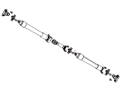 Dodge 52853221AC SHAFT Drive Rear 2-Piece
