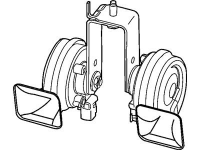 Dodge 5082061AA HORN AND BRACKET Dual