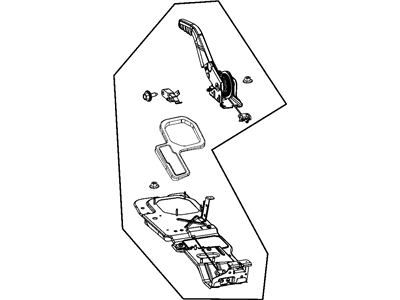 Dodge 1HX62DX9AC SLED ASSEMBLY Parking Brake