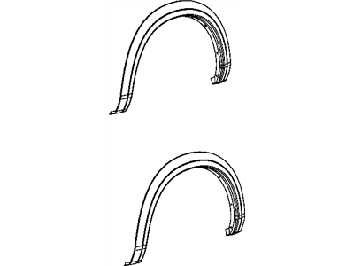 Mopar 1FV94ARHAE Molding Wheel Opening Flare Rear