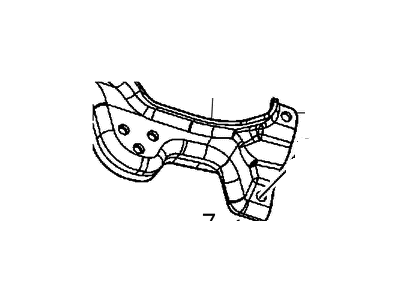 Mopar 68149798AC Bracket Engine Mount Rear, Driver Side