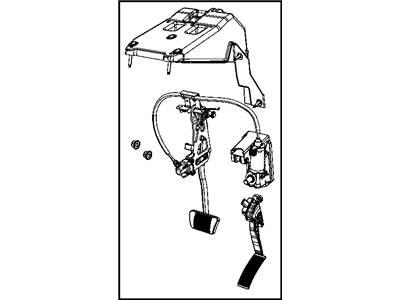 Chrysler 52855493AI PEDAL ASSEMBLY Adjustable Brake and Accelerator