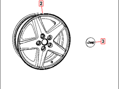 Jeep 82210606 WHEEL KIT Cast Aluminum