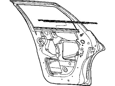 Chrysler 4724766AD WEATHERSTRIP Rear Door Belt Inner