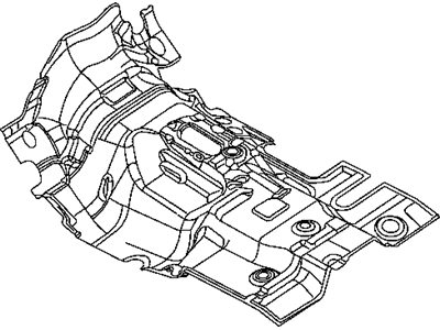 Dodge 55361066AC SILENCER Floor Pan Front Tunnel
