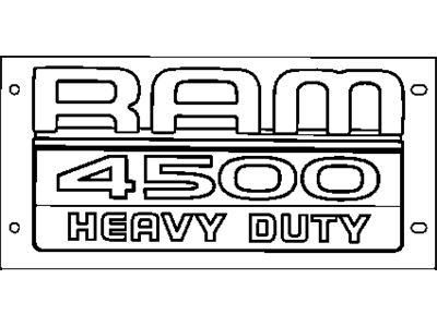 Dodge 55277315AA NAMEPLATE Door Ram 4500