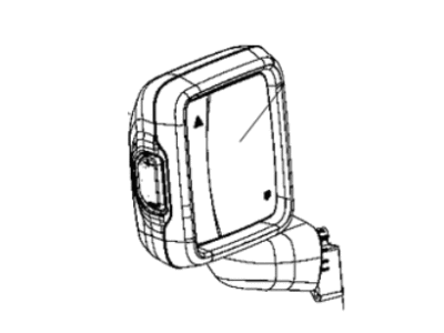 2020 Jeep Wrangler Car Mirror - 68361976AB