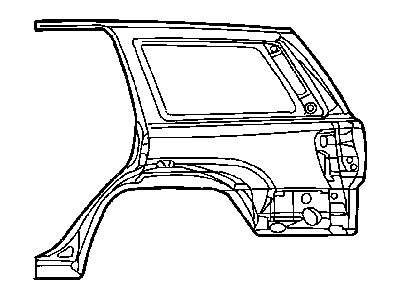 Jeep 5017866AD PANEL Quarter Outer Only, Without Tailamp Pocket
