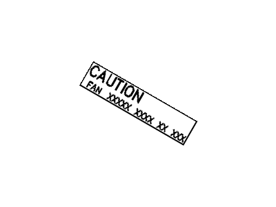 Dodge 4592114 LABEL Fan Caution