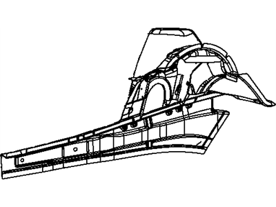 Mopar 68251649AC Side Rail, Front Passenger Side