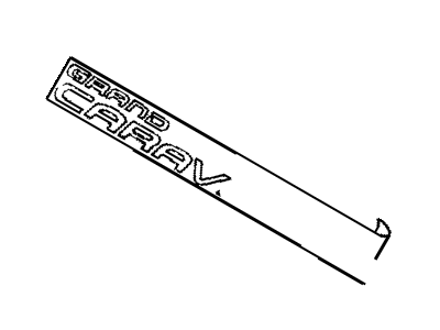 Dodge HS39TA1 NAMEPLATE Liftgate Grand Caravan SE