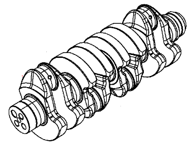 Jeep 68089223AA CRANKSHAFT Engine