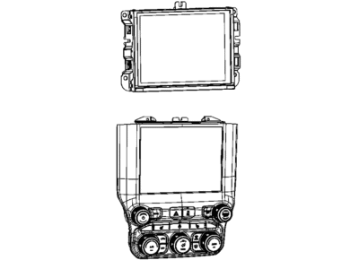 Ram 68356773AC CENTER STACK Upper Controls With Display