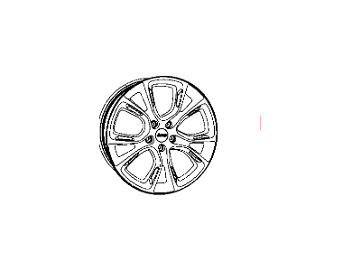 Jeep 1WB011ZGAA WHEEL Aluminum