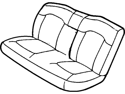 Chrysler 1CT291D2AA COVER Rear Seat Back 60% Side