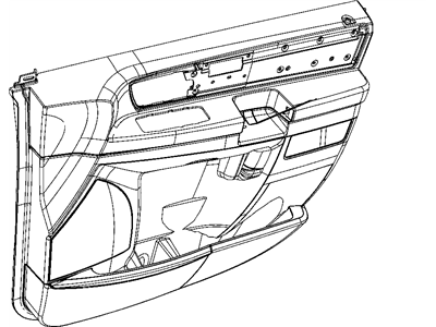 Dodge 1QX401DSAA PANEL Front Door Trim
