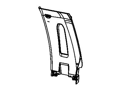 Ram 1MH96BD1AC PANEL B Pillar Upper Trim Includes Grab Handle and Caps