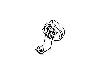 Jeep 5026155AE HORN AND BRACKET Low Note