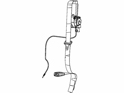 Jeep 5KC791XRAF SEAT BELT Rear Center Shoulder Includes Right Rear Lap Buckle