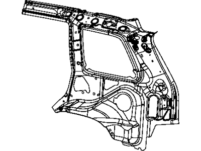 Jeep 68138894AA PANEL Body Side Aperture Inner Rear