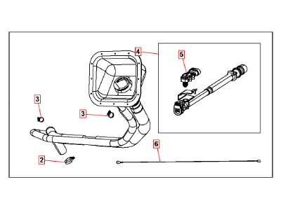 Ram 68145496AA TUBE Fuel Filler