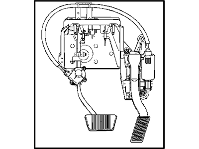 Dodge 52021704AD PEDAL ASSEMBLY Adjustable Brake and Accelerator
