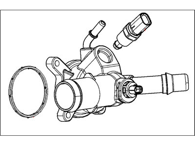 Jeep 5047772AB HOUSING Thermostat Incl's Thermostat