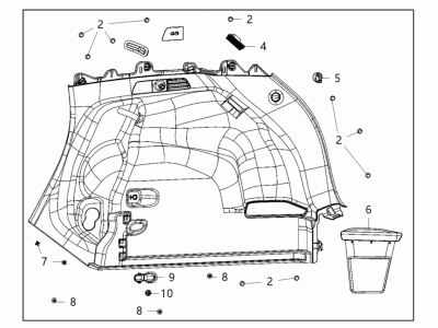 Jeep 6ZD86PS4AA PANEL Quarter Trim