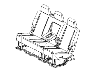 Ram 6XL35BD3AA COVER Rear Seat Back Left