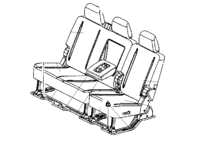 Ram 6XL36BD3AA COVER Rear Seat Back Right