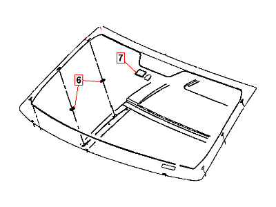 Dodge 68036141AE WINDSHIELD