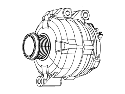 Ram R4801624AF GENERATOR Engine Includes Remanufactured Generator, Splash Shield, 2 Nuts, 2 Studs