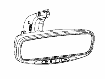 Dodge 68339538AA MIRROR Inside Rear View GNK