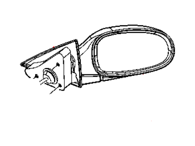 Chrysler Sebring Car Mirror - 4805695AD