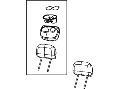 Dodge 1UN15JR6AA HEADREST Rear