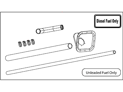Ram 52121693AF TUBE Fuel Filler