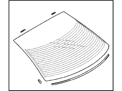 Chrysler MR432861 GLASS Rear Tinted