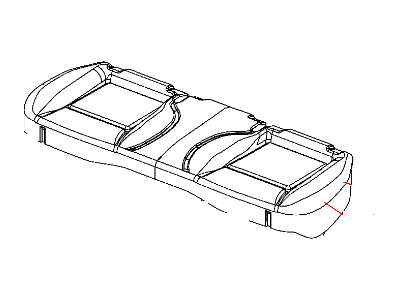 Dodge 1UY05HL1AA COVER Rear Seat Cushion