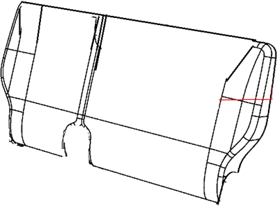 Dodge 5LJ54XR4AA COVER Rear Seat Back
