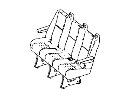 Mopar 1JB581E7AA Seat Complete Rear Three Passenger