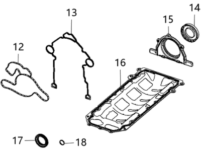 Dodge 68262328AA Lower Overhaul Gasket Kit